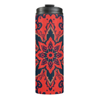 Luxuriöses rotes blaues ornamentales persisches Me Thermosbecher