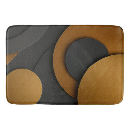 Luxuriöses Schwarz-Gold-geometrisches Abstract-Des Badematte