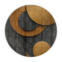 Luxuriöses Schwarz-Gold-geometrisches Abstract-Des Schneidebrett