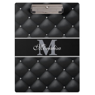 luxuriöses schwarzes Design mit personalisiertem M Klemmbrett