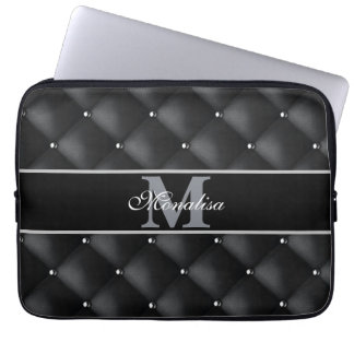 luxuriöses schwarzes Design mit personalisiertem M Laptopschutzhülle