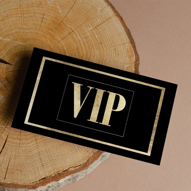 Luxuriöses schwarzes Gold Glam VIP-Card Club Mitgl Visitenkarte (Luxury black gold glam VIP card club member)