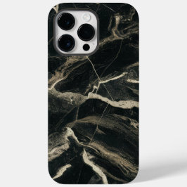 Luxuriöses Schwarzes Marmor Cool Case-Mate iPhone 14 Pro Max Hülle