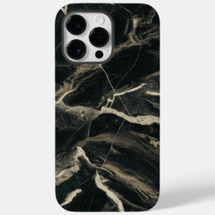 Luxuriöses Schwarzes Marmor Cool Case-Mate iPhone 14 Pro Max Hülle