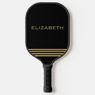 Luxuriöses schwarzes und goldenes individuelles Na Pickleball Schläger