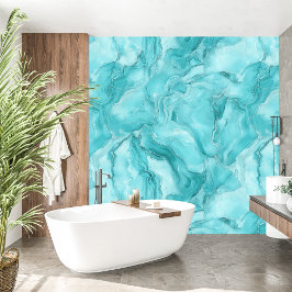 Luxuriöses türkisfarbenes Marmor Texture Aqua Tapete