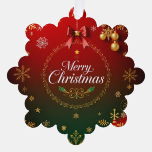 Luxuriöses Weihnachtsgeschmack Ornament Karte