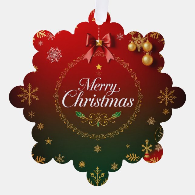 Luxuriöses Weihnachtsgeschmack Ornament Karte (Vorderseite)