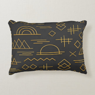 Luxurious 3D Gold Embossed Geometric Pattern  Dekokissen