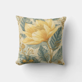 Luxurious, Beautiful Yellow Lemon Flower Pattern Kissen