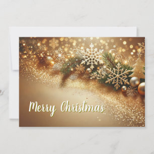 Luxurious Christmas Background with Golden Bokeh Feiertagskarte