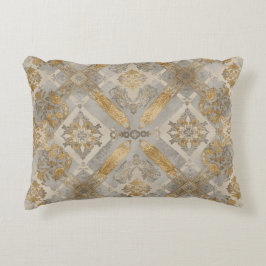Luxurious, Gold Grey Beigi Ornament , Elegant Dekokissen