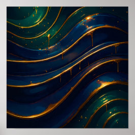 Luxurious Jewel Tone Ooze Wallpaper and Art Print Poster