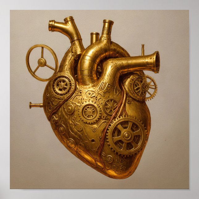 Luxurious Metallic Texture: Polished Brass Poster (Vorne)