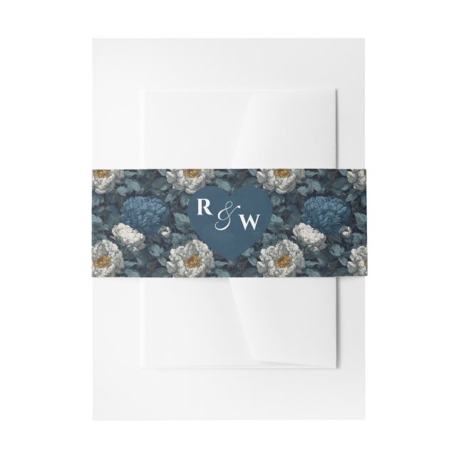 Luxurious Peonies Petal Spring Wedding Einladungsbanderole (Vorderseite Beispiel)