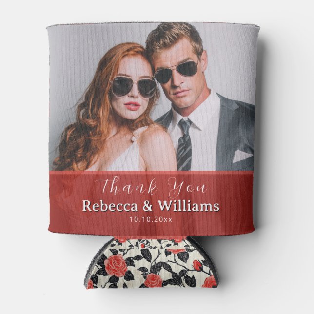 Luxurious Rose Flower Floral Wedding Can Cooler Dosenkühler (Vorderseite)