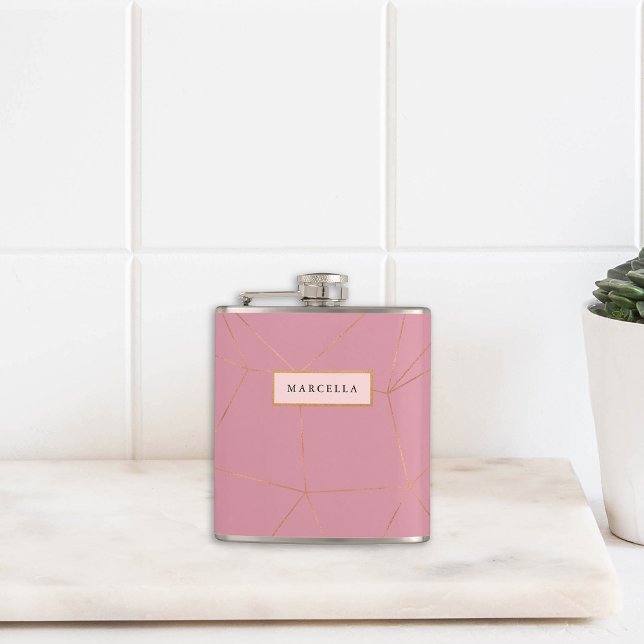 Luxuririsches geometrisches Gold Flachmann (Von Creator hochgeladen)