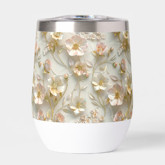 Luxury 3D Embossed Floral Gold Foil Elegant 