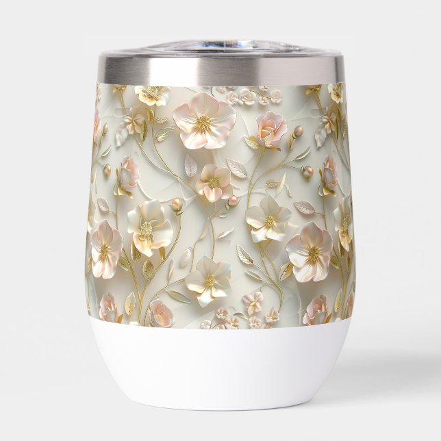 Luxury 3D Embossed Floral Gold Foil Elegant  (Vorderseite)