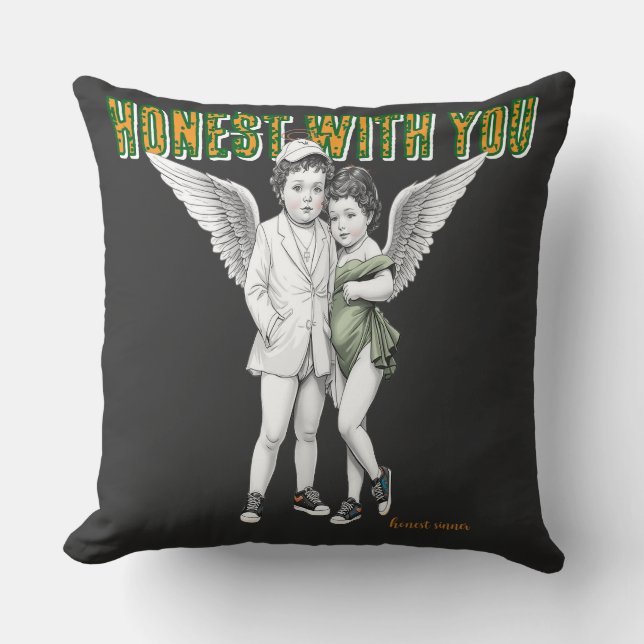 Luxury Angel Couple Art Collection Throw Pillow Kissen (Vorderseite)