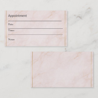Luxury Appointment Reminder Card – Blush Marble Terminkarte