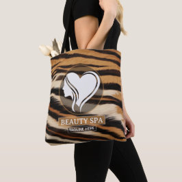 Luxury Beauty Spa Logo Elegant Tiger Print Salon
