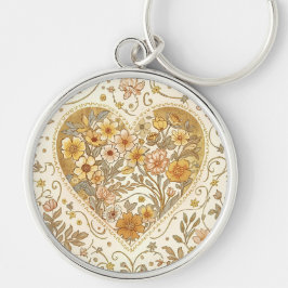 Luxury, , Beigi Gold ,Love Heart , Valentine's Day Schlüsselanhänger