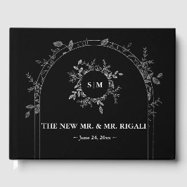 Luxury Black elegante Wedding Guest Book Gästebuch