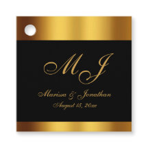 Luxury Black Gold Border Wedding Vielen Dank