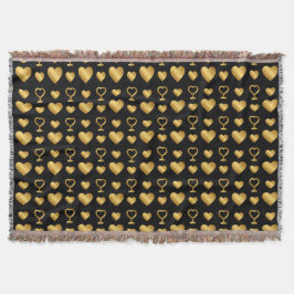 Luxury Black Gold Foil Hearts  Decke