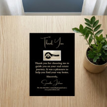 Luxury Black Key Champagne Glitter Real Estate