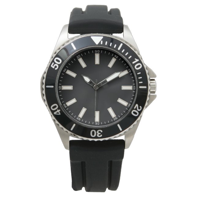Luxury black men's watch armbanduhr (Vorderseite)