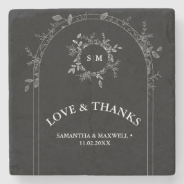 Luxury Black Wedding Untersetzer Classic