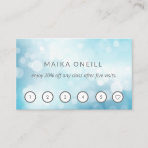 Luxury Blue Bokeh Wellness-Massage Yoga Visitenkarte