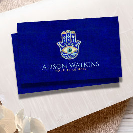 Luxury Blue Lapis Lazuli Hamsa Handdekoration Visitenkarte