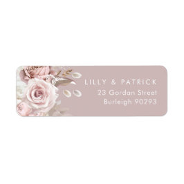 Luxury Blush Modern Wedding Return Address