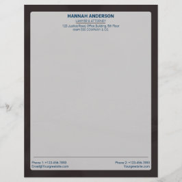 Luxury Brown Leather Look Lawyer Letterhead Briefbogen