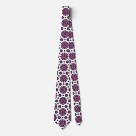 Luxury Burgundy & Purple Mandala Pattern Neck Tie Krawatte