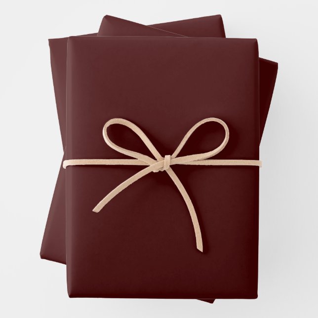 Luxury Burnt Maroon Wrapping Paper Sheets for Gift Geschenkpapier Set (Beispiel)