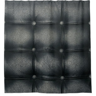 Luxury Buttoned Leather Texture Duschvorhang