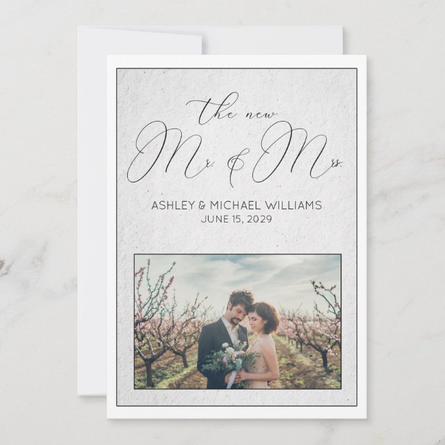 LUXURY CALLIGRAPHY | Neuer Herr & Mrs. Empfang Einladung (Vorderseite)