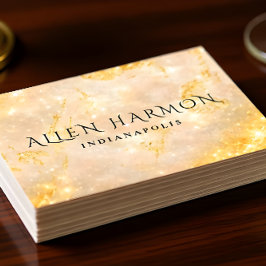 Luxury Champagne Gold Custom Name | 5-Minute Edit Visitenkarte