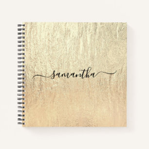 Luxury Champagne Gold Signature Name Notizbuch