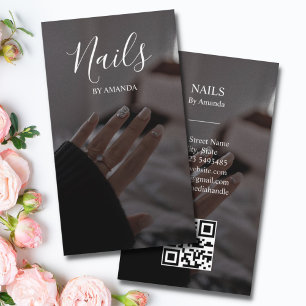 Luxury Chic Nails Salon Manicure QR Code Schönheit Visitenkarte