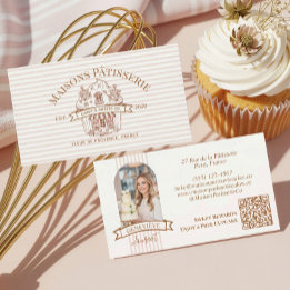Luxury Chic Professional Home Baker Cupcake Bakery Visitenkarte