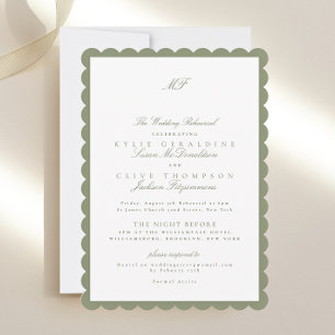 Luxury Classic Sage Green The Wedding Probe Einladung