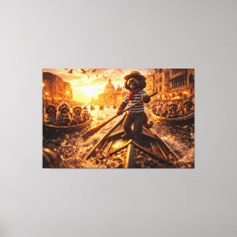 Luxury Cockapoo Venice Gondola Wall Art Canvas  Leinwanddruck