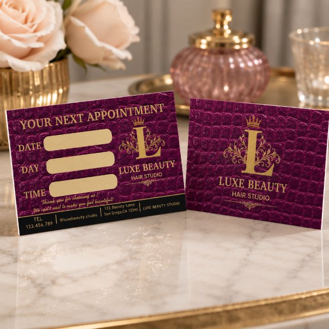 Luxury Crocodile Leather Appointment Card Visitenkarte (Von Creator hochgeladen)