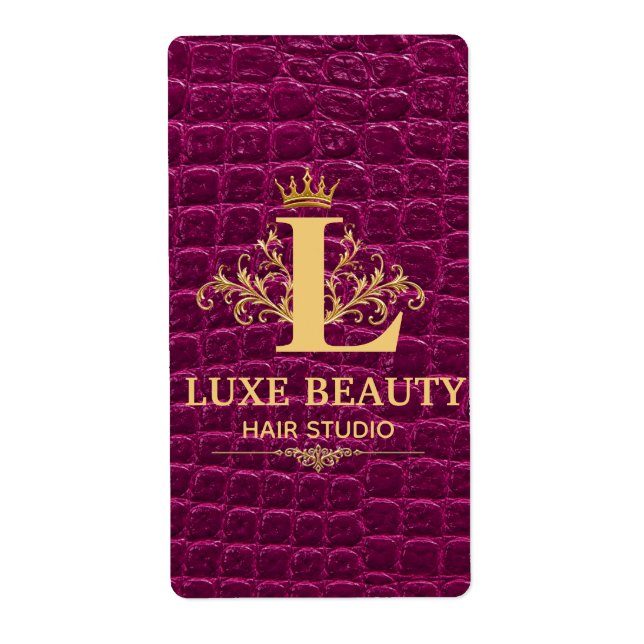 Luxury Crocodile Leather Monogram Gold Initial  (Vorne)