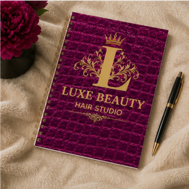 Luxury Crocodile Leather Monogram Gold Initial  Notizblock (Von Creator hochgeladen)